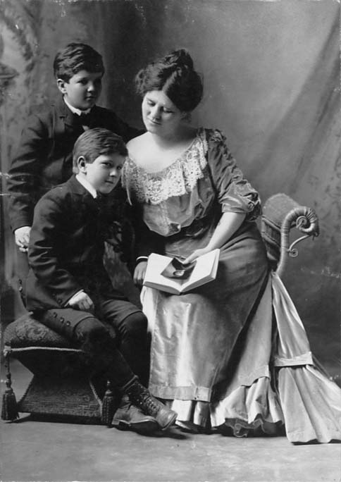 Image of Belle LaFollette with Sons